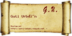 Guti Urbán névjegykártya